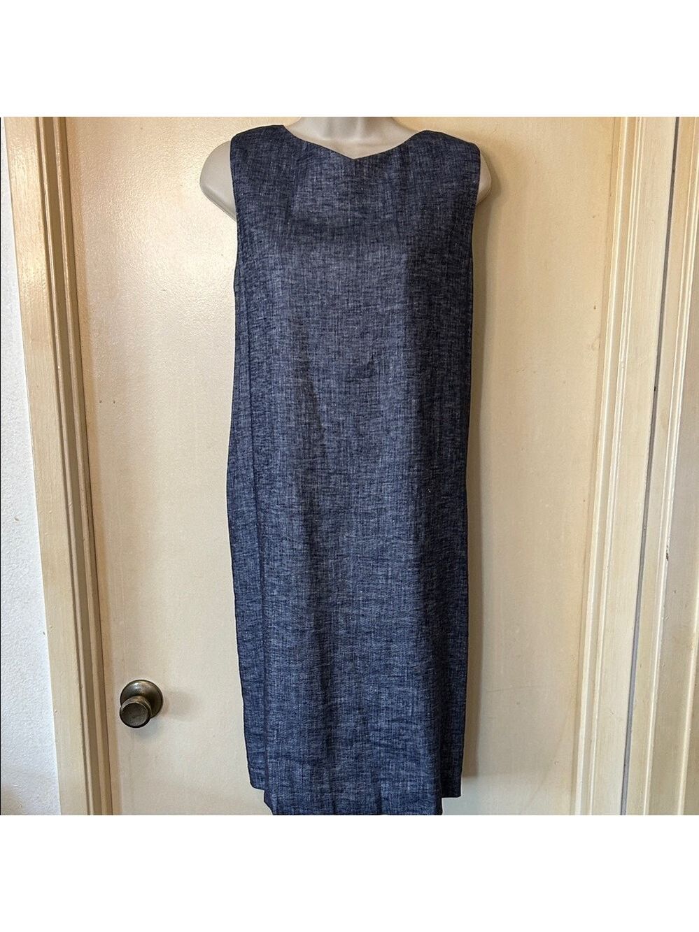Theory Sleeveless Narlica Chambray Shift Dress size 10
